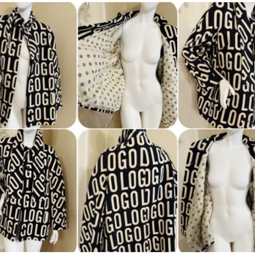 Moschino Cheap and Chic LOGO JACKET COAT SIZE US 8 / ITALY42 / FRANCE 38